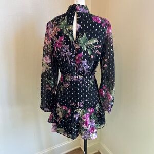AQUA, size S, floral high neck dress, never worn